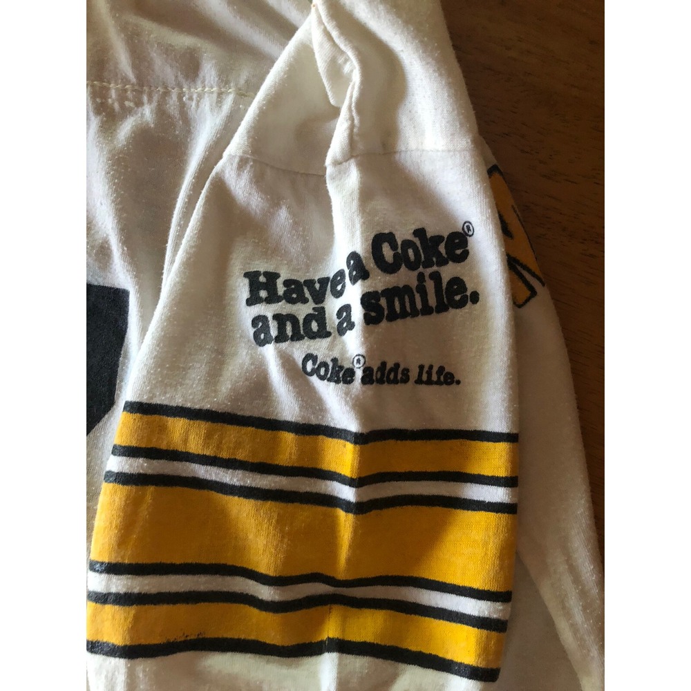 Rare Coca-Cola Vintage Collector Shirt Mean Joe Greene Have A Coke And A Smile S - Picture 5 of 11